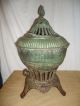 Antique Omega Gas Stove Heater,  Potbelly Urn Style Ornate Embossed Iron,  Pat 1896 Stoves photo 5