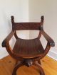 Vintage Lion Throne Chair Carved Wood Circa.  1950 1800-1899 photo 1