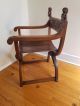 Vintage Lion Throne Chair Carved Wood Circa.  1950 1800-1899 photo 4