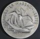 1973 Modernist George Aarons Massachusetts 350 Anniversary.  999 Silver Medallion Other Antique Sterling Silver photo 3