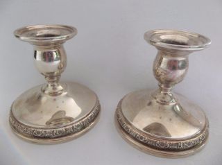 International Sterling Silver Prelude N212 Weighted Candle Holders Reinforced photo