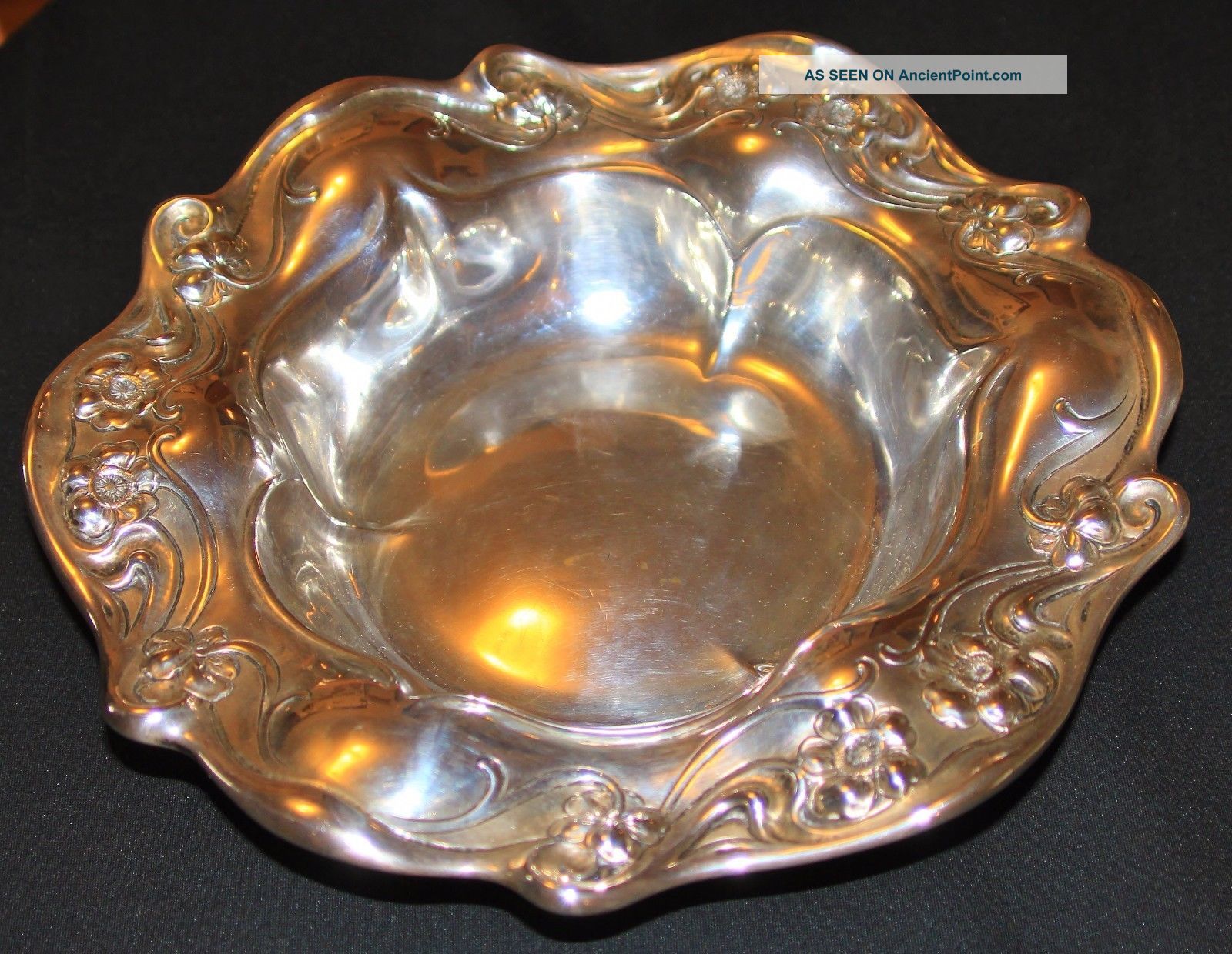 Antique Sterling Silver Serving Bowl - 1905 - Gorham 4850a - Rare Flatware & Silverware photo