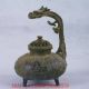 Chinese Bronze Handwork Carved Dragon&cover Incense Burner Qt043 Incense Burners photo 3