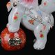 Chinese Colorful Porcelain Hand - Painted Elephant Statue C359 Other Antique Chinese Statues photo 3