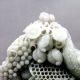 Exquisite 100 Natural Dushan Jade Hand Carved Grapes And Loofah Statue Y231 Other Chinese Antiques photo 2