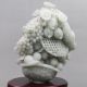 Exquisite 100 Natural Dushan Jade Hand Carved Grapes And Loofah Statue Y231 Other Chinese Antiques photo 5