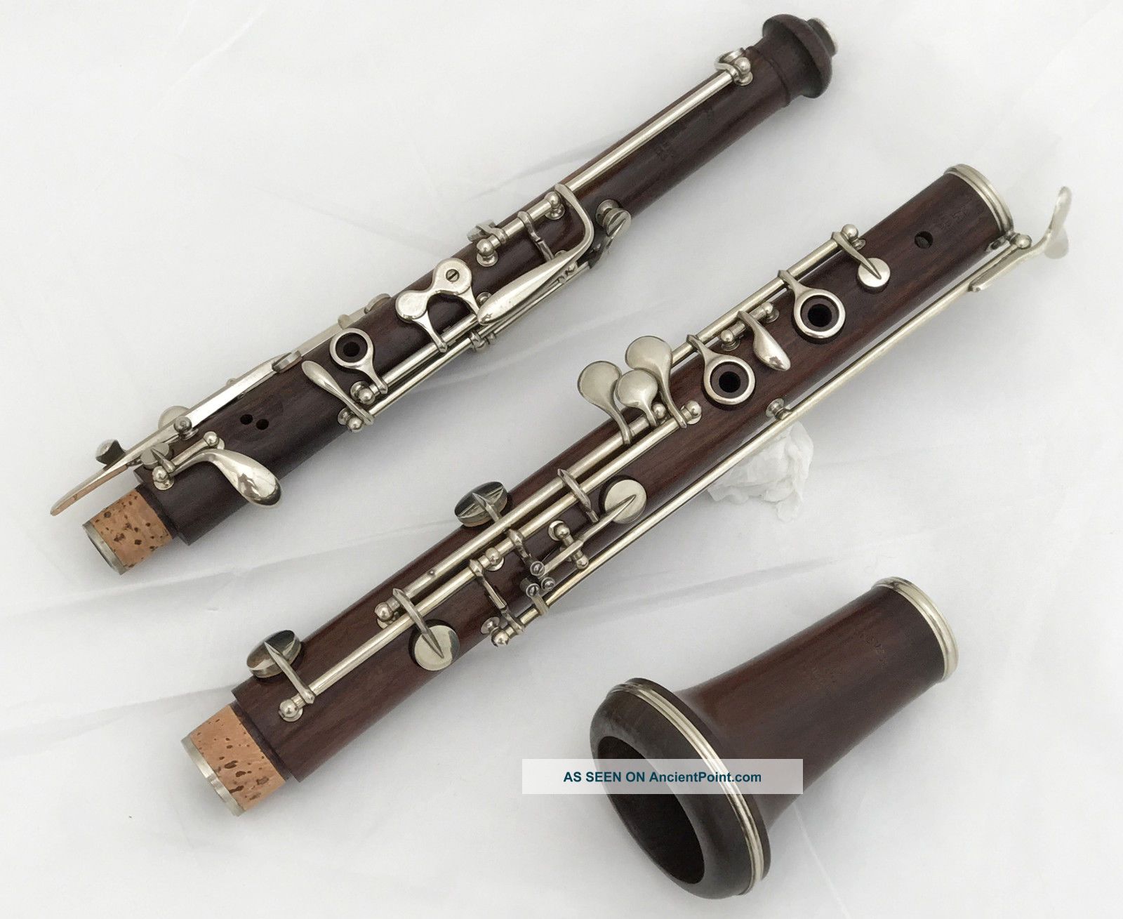 1870 Historical French Rosewood Oboe Triebert Paris System 5 Complete Restored Wind photo