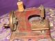 Antique Germany Child ' S Red Hand Crank Sewing Machine Primitive Sewing Machines photo 2