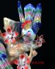 Chinese Porcelain Handwork Carved Peach Blossom & Two Birds Statue Qw0312 Birds photo 2