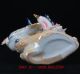Chinese Porcelain Handwork Carved Peach Blossom & Two Birds Statue Qw0312 Birds photo 7