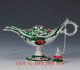 Chinese Decorative Cloisonne Handwork Carved Aladdin Lamp Statue Qw0338 Other Antique Chinese Statues photo 5