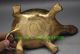 China Folk Feng Shui Brass Copper Longevity Turtle Tortoise Statue Sculpture Other Antique Chinese Statues photo 2