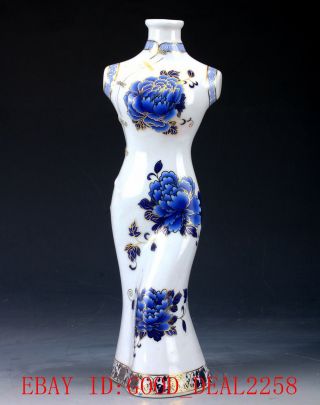 Chineser Porcelain Hand Painted Cheongsam Vase Cqqp05 photo