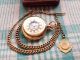 1926,  Jw.  Benson,  9ct Gold,  17 Jewel Half Hunter Pocket Watch,  9ct Albert Chain & Fob Pocket Watches/Chains/Fobs photo 2