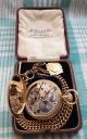 1926,  Jw.  Benson,  9ct Gold,  17 Jewel Half Hunter Pocket Watch,  9ct Albert Chain & Fob Pocket Watches/Chains/Fobs photo 8