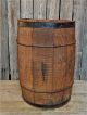 Antique Rustic Wooden Nail Barrel Keg Old England Barn Find Primitives photo 1