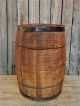 Antique Rustic Wooden Nail Barrel Keg Old England Barn Find Primitives photo 3