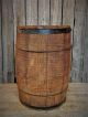Antique Rustic Wooden Nail Barrel Keg Old England Barn Find Primitives photo 4