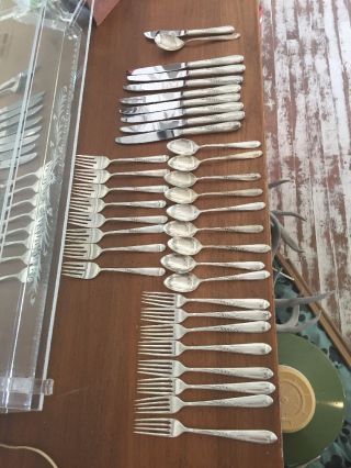 Reed & Barton Silver Wheat Sterling Flatware 35 Of Piece Service For 8 photo