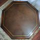 Hollywood Regency Leather Top Gaming Card Drum Table Old Colony Furniture Co Mcm 1900-1950 photo 5
