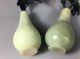 Pair Chinese Small Stone Carved Vases & Flowers On Stands Vases photo 6