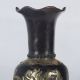 Chinese Bronze Gilt Hand Carved Dragon & Phoenix Vase W Qing Dynasty Mark Ht034 Vases photo 1