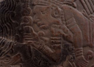 Pre Columbian Aztec Terracotta Statue - Antique Pottery Statue - Olmec Mayan photo