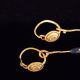 A Ancient Roman Gold Earrings With Blue Glass Beads,  Elegant Jewellery Roman photo 1