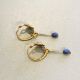 A Ancient Roman Gold Earrings With Blue Glass Beads,  Elegant Jewellery Roman photo 3