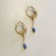 A Ancient Roman Gold Earrings With Blue Glass Beads,  Elegant Jewellery Roman photo 4