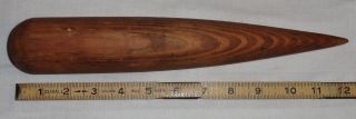 Antique Wood Wooden 12 1/8” Fid Pin Nautical Rope Rigger Splicing Tool 1940s? photo