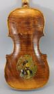 Antique 4/4 Figured German Violin W/ Abraham Lincoln Transfer Back,  Nr String photo 9