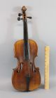 Antique 4/4 Figured German Violin W/ Abraham Lincoln Transfer Back,  Nr String photo 1