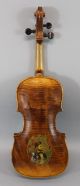Antique 4/4 Figured German Violin W/ Abraham Lincoln Transfer Back,  Nr String photo 2