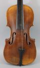 Antique 4/4 Figured German Violin W/ Abraham Lincoln Transfer Back,  Nr String photo 6