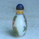 China Exquisite Hand - Painted Lotus Flower Butterflie Pattern Glass Snuff Bottle Snuff Bottles photo 3