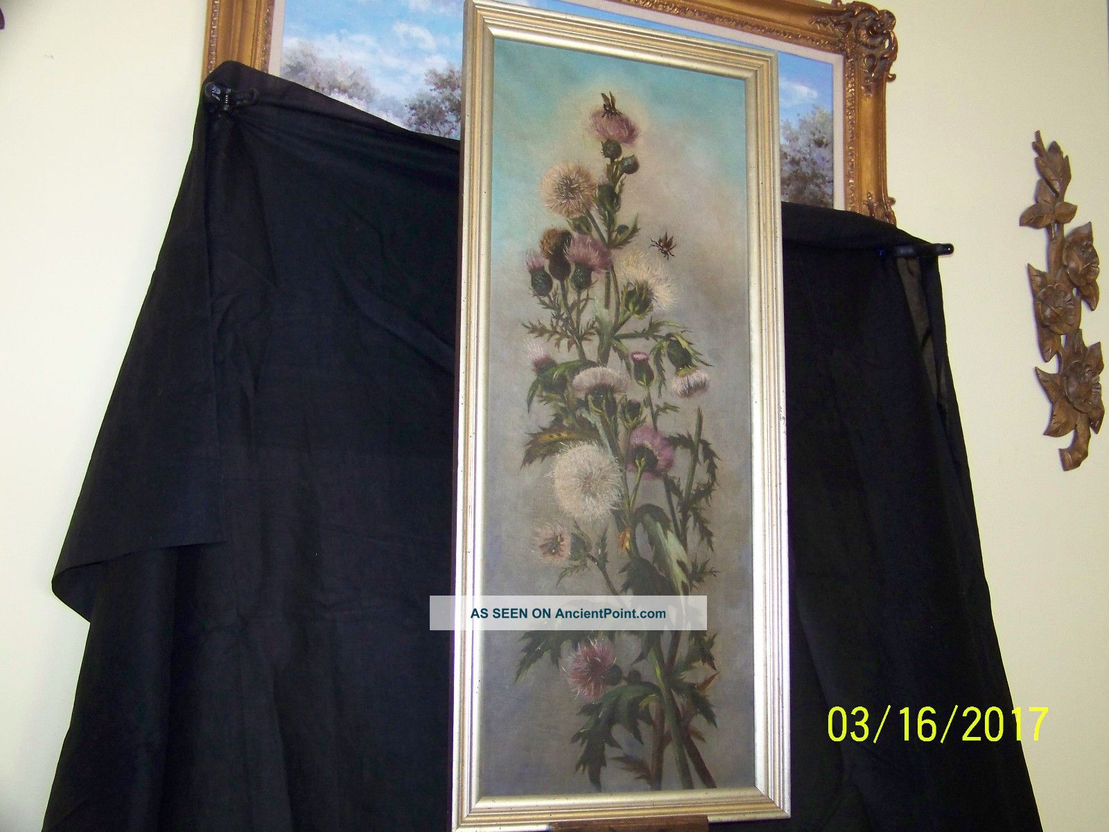 C1883 - 1885 Oil On Canvas Floral Still Life Painting Other Antiquities photo