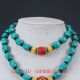Chinese Old Turquoise&red Coral &deeswax Handwork Decoration Necklacesxl060 Necklaces & Pendants photo 1