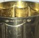 1940c Lav A Mano Handmade 800 Sterling Silver Goblet Pair Gold Wash,  Velvet Box Unknown photo 3