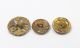 3 Antique Enamel Buttons Flowers Pierced Champleve Cut Steel Buttons photo 3