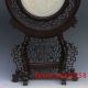 Chinese Round Wood Inlay Afghanistan Jade Carved Birds & Fruit Screen Other Chinese Antiques photo 1