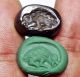 Animal Stamp Circa.  400 A.  D Sassanian Empire Zoomorphic Pirite Dome Seal Matrix Near Eastern photo 1