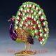 Chinese Cloisonne Hand Painted Peacock Statue Box Jtl043 Birds photo 2