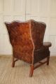 Lillian August Stratford Distressed Leather Wingback Chair Post-1950 photo 4