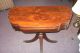Small Mahogany Duncan Phyfe Flip Top Game Table Vintage Antique Flame Crotch 1900-1950 photo 1