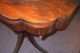 Small Mahogany Duncan Phyfe Flip Top Game Table Vintage Antique Flame Crotch 1900-1950 photo 6
