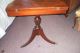 Small Mahogany Duncan Phyfe Flip Top Game Table Vintage Antique Flame Crotch 1900-1950 photo 8