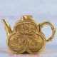 Chinese Brass Handwork Carved Mandarin Duck Teapot W Qianlong Mark Qt052 Teapots photo 3
