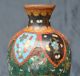 Antique Japanese Cloisonne Vase Mineral Colours Collectable Butterfly Design Vases photo 3