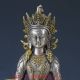 Chinese Silver Copper Hand Carved Gold - Plated Buddhist Statue Of Buddha Fx09 Buddha photo 1